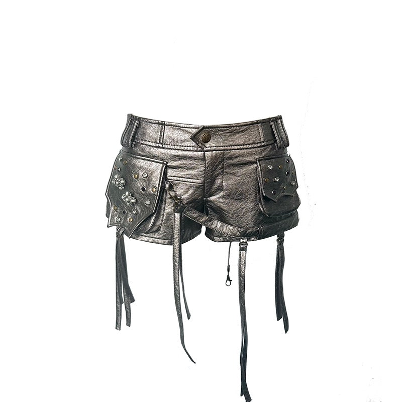 Vintage OakNyc Metallic 2024 Silver Shorts