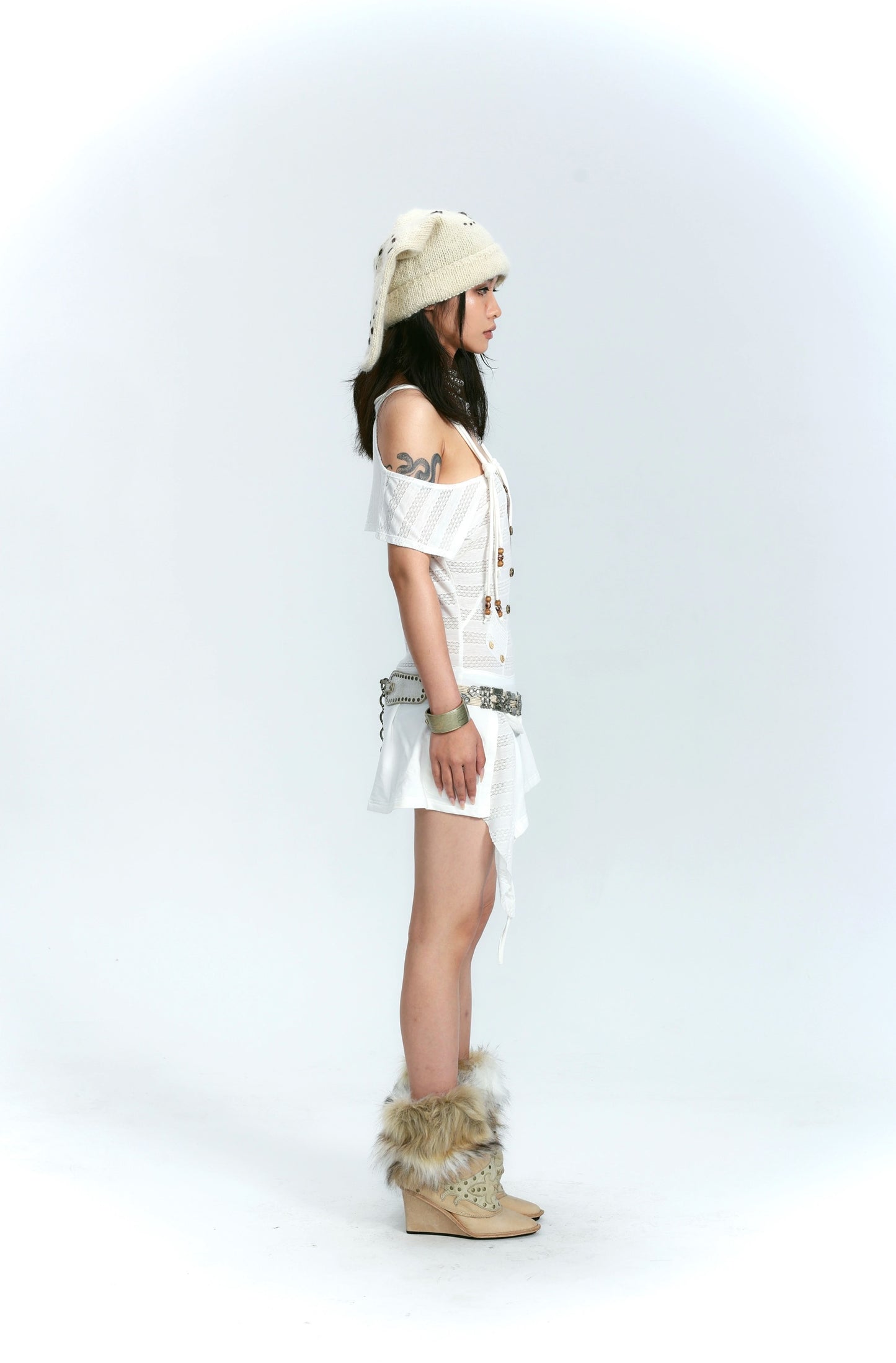 Stretch Knit One-Shoulder Printed Dress