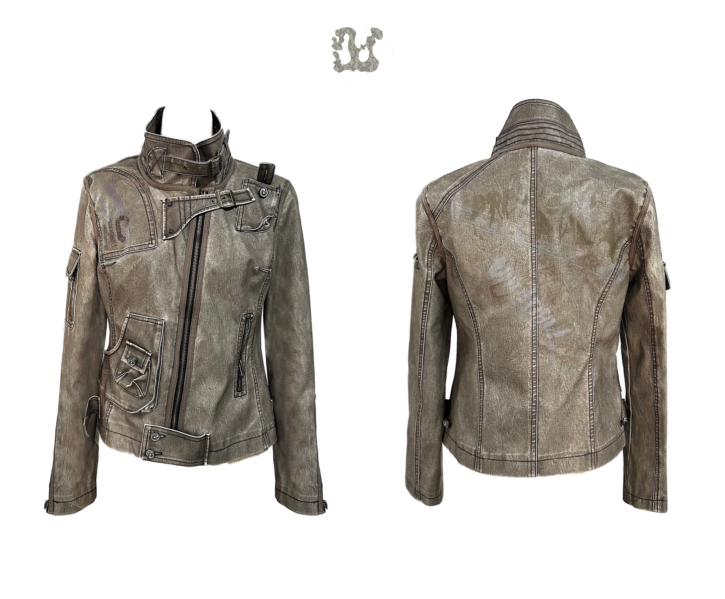 Wash water to make old vintage punk style leather jackets