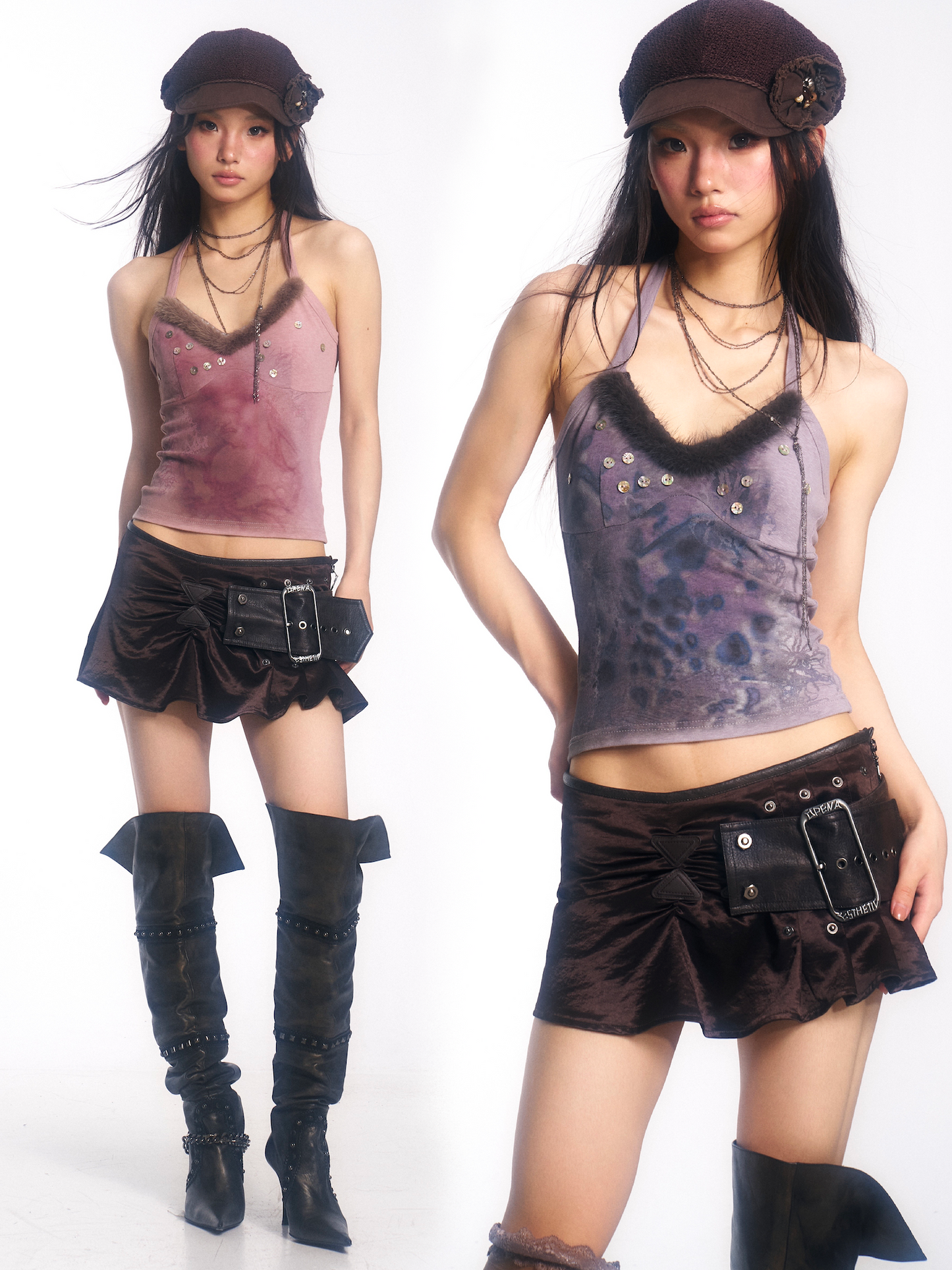 Printed Halter Neck Top