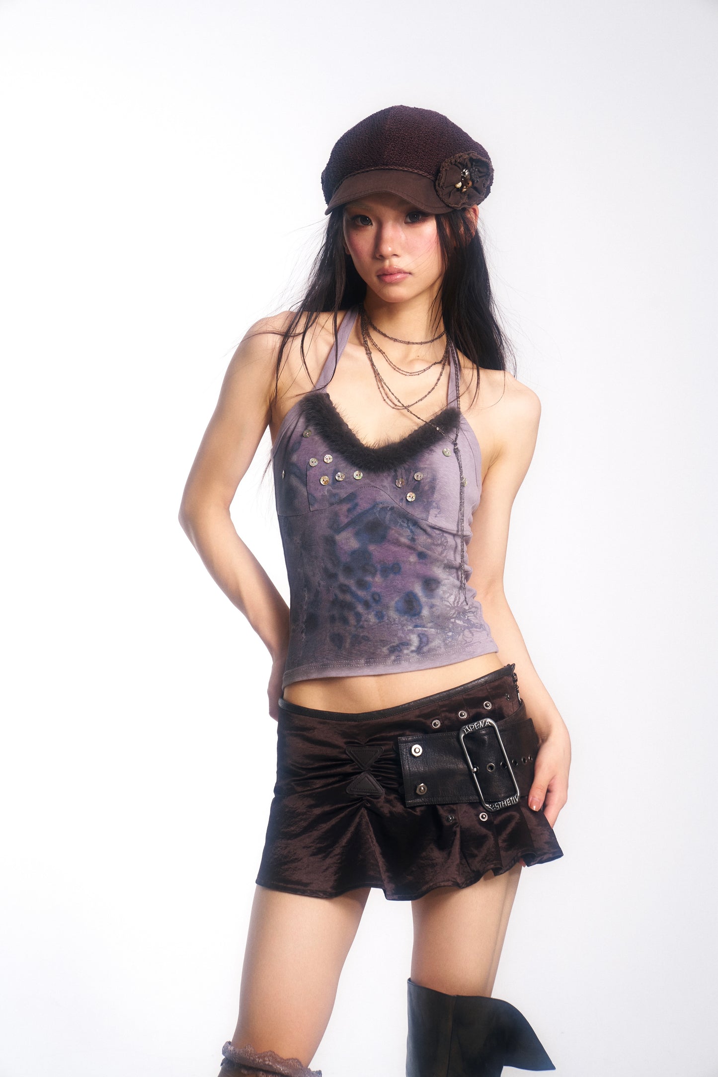 Printed Halter Neck Top